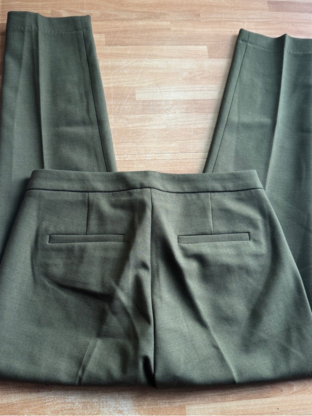 J. Crew martie wool slacks, army green, ankle pants, size 0 - Picture 9 of 12
